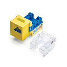 Cat6 Keystone Jack, Unshielded (UTP), 90 Degree Punch-Down, Poe++ (4Ppoe) 100W, picture