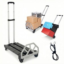Upgraded 3-in-1 Folding Hand Truck, 500 lbs Capacity Heavy Duty Convertible D... picture