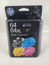 HP 64 Tri-Color & 64XL Black Ink Cartridge 2-Pack picture