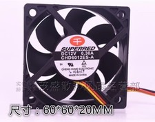SUPERRED CHD6012ES-A DC12V 0.30A 6CM 3-Wire Cooling Fan picture