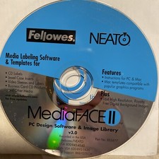 Fellowes NEATO Media Face 2  & Liquid Player 6 Software 2 CDs picture