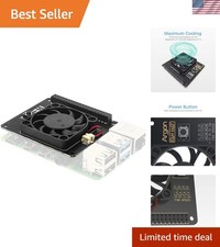 Silent 40mm PWM Fan HAT for Raspberry Pi 4 & 3 with Integrated Power Button picture