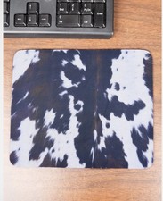 Cow Print Country Western Cowboy Cowgirl Farm Theme Square Mousepad picture