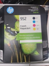 Genuine HP 952 Ink Cartridges - Black/Yellow/Cyan/Magenta 4-pack NEW Exp 2027+ picture