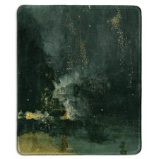 dealzEpic Art Mousepad Nocturne in Black and Gold 9.5x7.9 picture