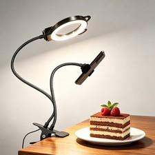 Desk Lamp, Ring Light for Laptop Clip On, LED Reading LT-R5, Black picture