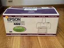 NOS EPSON STYLUS PHOTO INKJET PRINTER 480SXU 720DPI W/MANUALS picture