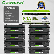 8PK Black CF280A 80A Toner for HP LaserJet Pro 400 M401n M401dn M401a MFP M425dn picture