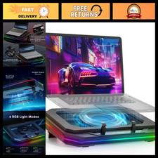 High-Performance Gaming Laptop Cooling Pad, 3500RPM Fan, RGB, 3 USB Ports, Adjus picture