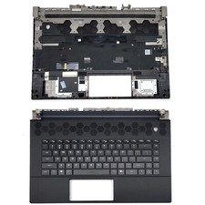 New Palmrest For Dell Alienware M16 R1 Keyboard Backlit Upper Case 0CGM3Y Black picture