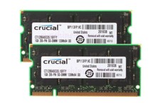 Crucial 2GB 1GB x2 PC2700 DDR 333MHZ 200Pin SODIMM Laptop Memory RAM CL2.5,SDRAM picture