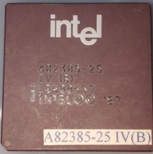 A82385-25(B) SZ100 INTEL CERAMIC PGA-132 PACKAGE 32-bit CACHE CONTROLLER NOS picture