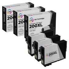 LD Replacement Ink for Epson 200XL 200 XL T200XL120 High Yield (Black, 3-Pack) picture