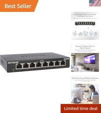 Versatile 8-Port Gigabit Ethernet Switch – Plug-and-Play with Rugged Metal Case picture
