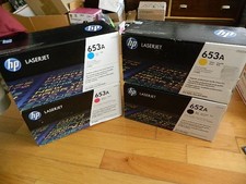 GENUINE SET 4 HP 653A TONER CF320a CF321A CF322A CF323A LaserJet MFP M680 SEALED picture