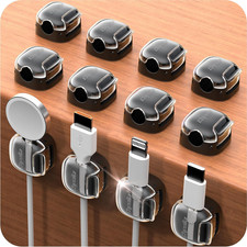 Cable Clips,12 Pack Cord Holder Cord Organizer [1S Lock & Strongest Adhesive] picture