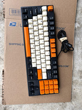 HAVIT KB487L Mechanical PC Keyboard Red Switch 89 Keys  (Black/Orange/White) picture