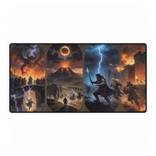 LOTR Desk Mat, Epic Middle Earth Battle Scene Mouse Pad picture