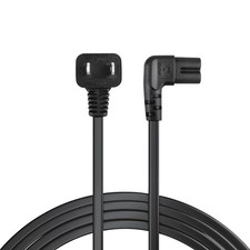 UL 6Ft Cable USA 2 pin Male to 90 Degree Right Angled IEC 320 C7 AC Power Cord picture