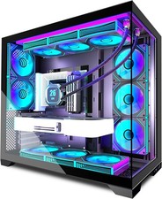 PC CASE 9 PWM ARGB Fans Pre-Installed, Mid-Tower Gaming PC Case, Panoramic Tempe picture