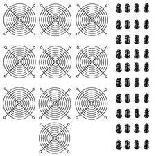 Black 10 Pack PC Fan Grill,Pc Fan Cover | Black Iron 10 Pack 120MM Fan picture