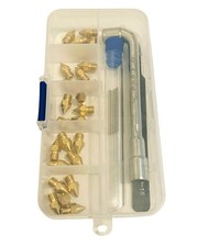 24Pcs 3D Printer Accessories 0.4mm MK8 Brass Extruder Nozzles Cleaning Tools Kit picture