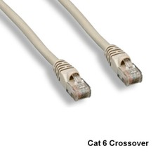 Kentek Gray 25ft Crossover Cat6 UTP Patch Cord 24AWG 550MHz Pure Copper Ethernet picture