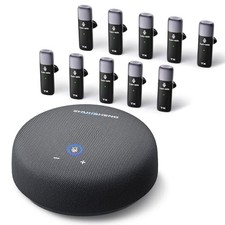 Conference Speaker and Microphone, USB Sperakerphone with 10 AI Mics, 360° CS02 picture