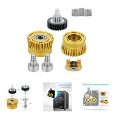 K1 Max Extruder Double Bearing Gear Upgrade Kit Hardened Steel DLC Gold All picture
