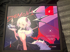 Yuki Aim x Demon1 Glass Mouse Pad, Non-Slip Anime Design - Black/Purple picture