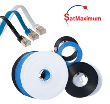 CAT7 Flat U/FTP Ethernet Patch Cable 10Gbps LAN Network Cord Multipack LOT picture
