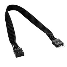 30Cm PC Motherboard Front Audio Extension Cable - Male to Female, Black Ribbon picture