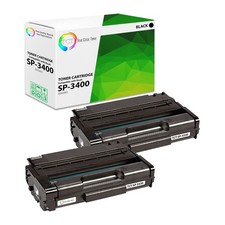 2Pk TCT Prem SP-3400 Black for Ricoh Aficio SP3400N SP3400SF Compatible Toner picture