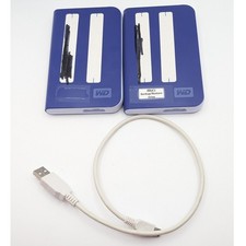 WD My Passport Essential 2 Pack 250GB Purple Portable USB 2.0 HDD Bundle Lot picture