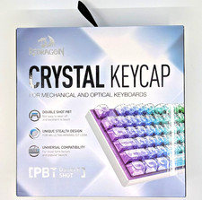 Redragon A135 Crystal Clear Keycaps 147 Key Double Shot PBT Mechanical Keyboard picture
