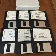 Vintage Windows 3.11 6 Diskettes MS Dos OS Opersting System 1993 Rare W/ Case picture