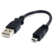 StarTech 6in USB-A to Micro-B Cable - USB 2.0 - 1 Count (Pack of 1), Black picture