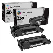 LD 2PK Replacement HP 26X CF226X Black Toner Cartridge LaserJet Pro M402d M426dw picture