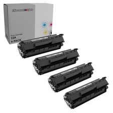 4 Pack Q2612A 12A Black Printer Laser Toner Cartridge for HP LaserJet 1012 NEW picture