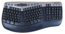 Microsoft Wireless Natural Multimedia Keyboard 1.0 - NO DONGLE /FOR PARTS READ picture