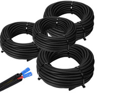 Funda cable flexible 10ft 1/4-3/4, tubo corrugado protector eléctrico negro picture