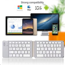Portable Foldable Keyboard Wireless Bluetooth for PC Phone Ultra Slim Recharge  picture