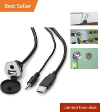 Versatile 56” USB/Auxiliary Cable with Panel-Mount Design – Indoor/Outdoor Use picture
