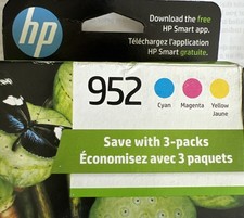 HP genuine 952 Cyan, Magenta and Yellow Ink Cartridges EXP 1/2026 New Sealed Box picture