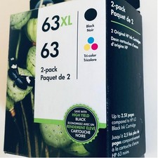 Genuine HP 63XL Black + 63 Color Ink Cartridge Combo Pack L0R48AN OEM picture