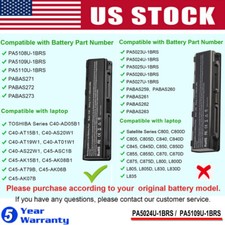 PA5024U-1BRS PA5109U-1BRS Battery for Toshiba C50-A C50D-A C70-A C850 PA5023U-1B picture