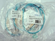 Lot (4)  Monoprice OM3 Fiber Optic Cable LC/LC 50/125Type 10GB Aqua 1m P/N 6385 picture