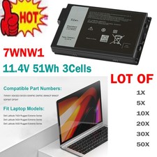 🧡LOT 1-50X Battery 7WNW1 For Dell Latitude 5420 5424 7424 Rugged Extreme GK3D3 picture