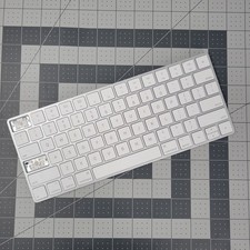 READ Apple A1644 Magic Keyboard Wireless Rechargeable White Silver Tested Works picture