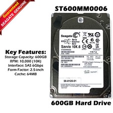 Genuine Seagate ST600MM0006 600GB 10K SAS 6Gb/s 2.5
